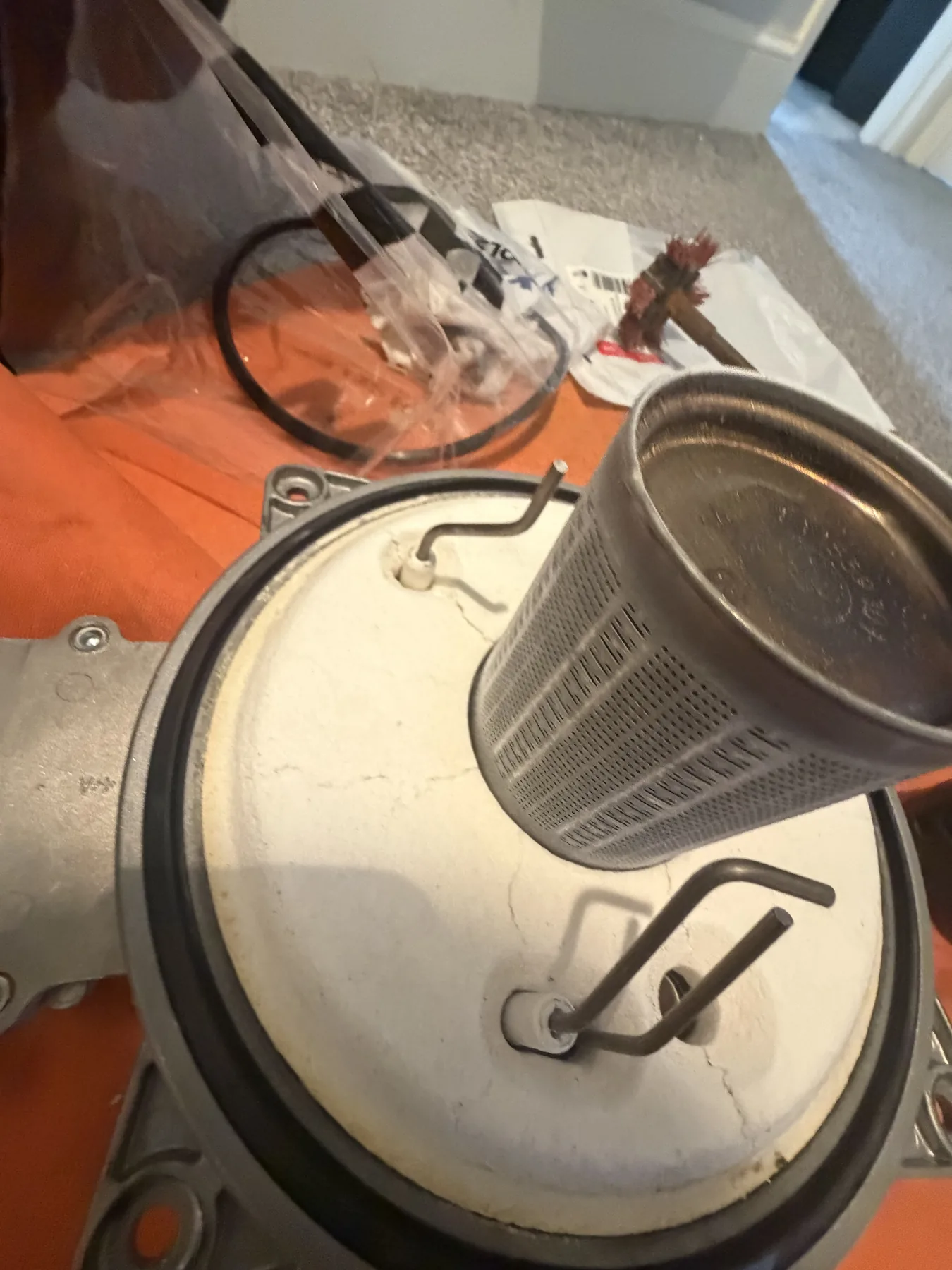 Boiler reassembled and tested after servicing